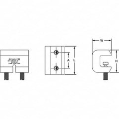 Panduit - 6 AWG Compatible Grounding Clamp - Copper Alloy, 3.1496" OAL, IEEE STD 837-2002, DB Rated, Comply with Vibration Tests per MIL-STD-202G (METHOD 201A) - A1 Tooling