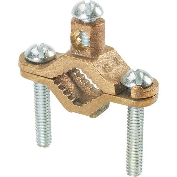 Panduit - 10 to 2 AWG Compatible Grounding Clamp - Bronze, 5.2" OAL - A1 Tooling