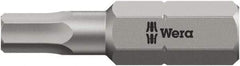 Wera - 1/4" Drive, Tamper Resistant Hex Screwdriver Bit - 1" OAL - A1 Tooling