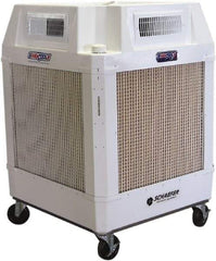 Schaefer Ventilation Equipment - 24 Gal Capacity, 1 hp, 2,460 & 1,660 CFM Evaporative Cooler - 13.7 Amp Rating, 115 Volts, 2 Speed - A1 Tooling