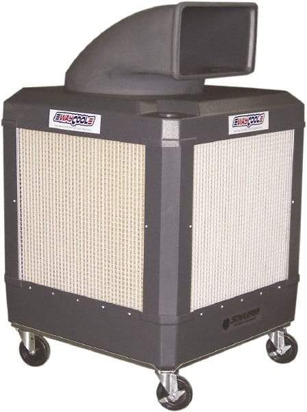 Schaefer Ventilation Equipment - 24 Gal Capacity, 1 hp, 2,460 & 1,660 CFM Evaporative Cooler - 13.7 Amp Rating, 115 Volts, 2 Speed - A1 Tooling