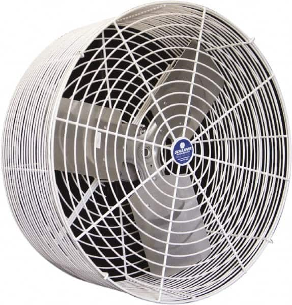 Schaefer Ventilation Equipment - 20" Blade, 1/3 hp, 5,470 CFM, Variable Speed Industrial Circulation Fan - Ceiling Mount, 1 Speed - A1 Tooling