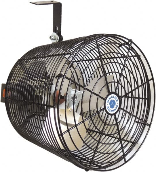 Schaefer Ventilation Equipment - 12" Blade, 1/10 hp, 1,470 CFM, Variable Speed Industrial Circulation Fan - Ceiling Mount, 1 Speed - A1 Tooling