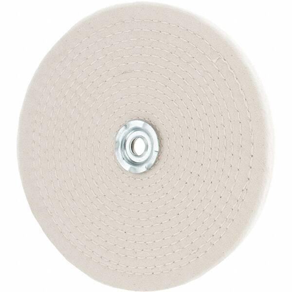 Value Collection - 8" Diam x 1/4" Thick Unmounted Buffing Wheel - 40 Ply, Polishing, 1" Arbor Hole, Hard Density - A1 Tooling