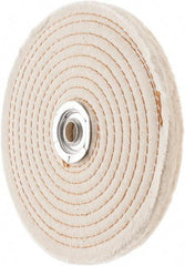 Value Collection - 6" Diam x 1/2" Thick Unmounted Buffing Wheel - 50 Ply, Polishing, 1" Arbor Hole, Hard Density - A1 Tooling