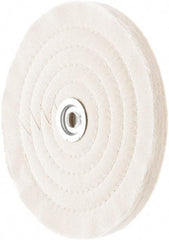 Value Collection - 8" Diam x 1/2" Thick Unmounted Buffing Wheel - 50 Ply, Polishing, 1" Arbor Hole, Medium Density - A1 Tooling