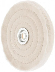 Value Collection - 6" Diam x 1/2" Thick Unmounted Buffing Wheel - 50 Ply, Polishing, 1" Arbor Hole, Medium Density - A1 Tooling