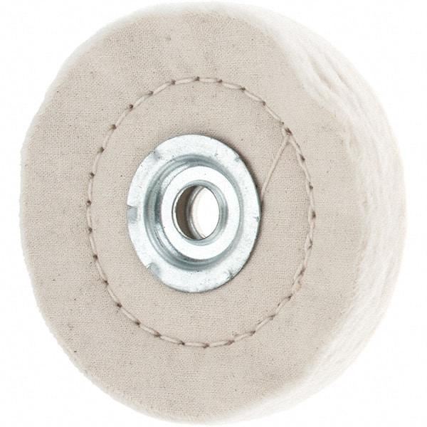 Value Collection - 4" Diam x 1/2" Thick Unmounted Buffing Wheel - 50 Ply, Polishing, 1" Arbor Hole, Medium Density - A1 Tooling