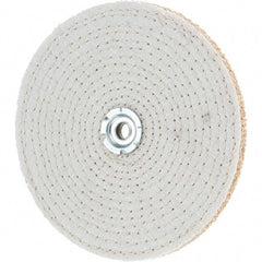 Value Collection - 8" Diam x 3/8" Thick Unmounted Buffing Wheel - 40 Ply, Polishing, 1" Arbor Hole, Hard Density - A1 Tooling