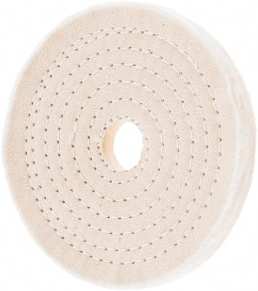 Value Collection - 6" Diam x 1/2" Thick Unmounted Buffing Wheel - 50 Ply, Polishing, 1" Arbor Hole, Hard Density - A1 Tooling