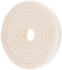 Value Collection - 6" Diam x 1/2" Thick Unmounted Buffing Wheel - 50 Ply, Polishing, 1" Arbor Hole, Hard Density - A1 Tooling