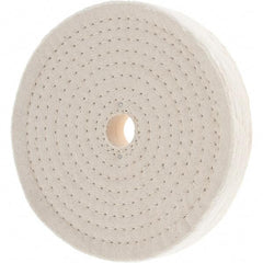 Value Collection - 8" Diam x 1" Thick Unmounted Buffing Wheel - 80 Ply, Polishing, 1" Arbor Hole, Hard Density - A1 Tooling