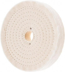 Value Collection - 7" Diam x 1" Thick Unmounted Buffing Wheel - 80 Ply, Polishing, 1" Arbor Hole, Hard Density - A1 Tooling