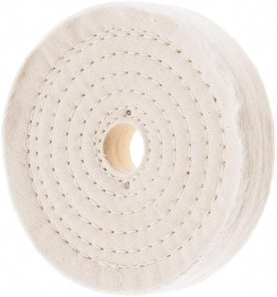 Value Collection - 6" Diam x 1" Thick Unmounted Buffing Wheel - 80 Ply, Polishing, 1" Arbor Hole, Hard Density - A1 Tooling