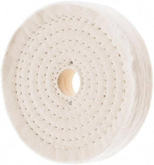 Value Collection - 6" Diam x 1" Thick Unmounted Buffing Wheel - 80 Ply, Polishing, 1" Arbor Hole, Hard Density - A1 Tooling