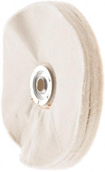 Value Collection - 6" Diam x 1/2" Thick Unmounted Buffing Wheel - 50 Ply, Polishing, 1" Arbor Hole, Soft Density - A1 Tooling