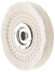 Value Collection - 4" Diam x 1/2" Thick Unmounted Buffing Wheel - 50 Ply, Polishing, 1" Arbor Hole, Hard Density - A1 Tooling