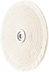 Value Collection - 8" Diam x 1/4" Thick Unmounted Buffing Wheel - 40 Ply, Polishing, 1" Arbor Hole, Hard Density - A1 Tooling