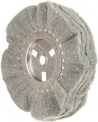 Value Collection - 8" Diam x 4" Thick, Soft Mounted Polishing Wheel - 2 Ply, Fine Grade, 5/8" Shank Diam - A1 Tooling