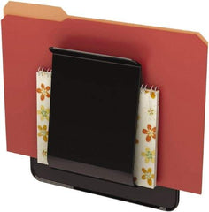 Deflect-o - 9-1/4" Wide x 10-5/8" High x 1-3/4" Deep Plastic Wall File - 1 Compartment, Black - A1 Tooling