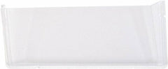 Deflect-o - 17-1/2" Wide x 6-1/2" High x 3" Deep Plastic Wall File - 1 Compartment, Clear - A1 Tooling