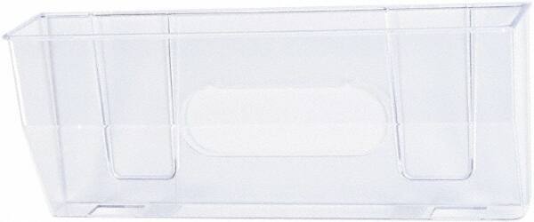 Deflect-o - 15" Wide x 6-3/8" High x 3" Deep Plastic Wall File - 1 Compartment, Clear - A1 Tooling