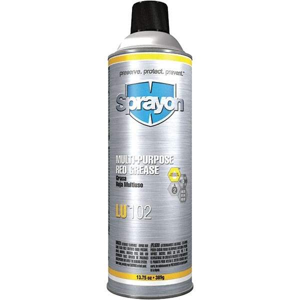 Sprayon - 13.75 oz Aerosol Aluminum General Purpose Grease - Red, 480°F Max Temp, NLGIG 2, - A1 Tooling