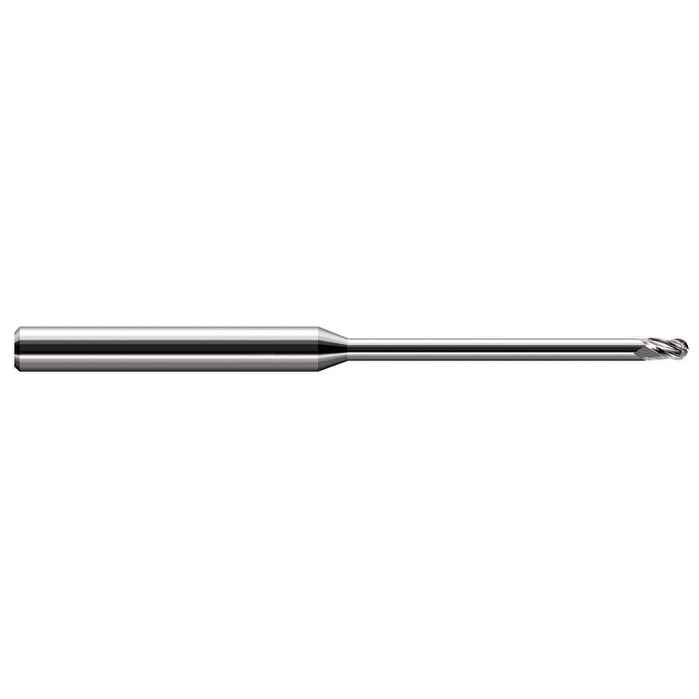 Harvey Tool - Ball End Mills; Mill Diameter (mm): 0.90 ; Mill Diameter (Decimal Inch): 0.0350 ; Number of Flutes: 3 ; Length of Cut (Decimal Inch): 0.0520 ; Material: Solid Carbide ; Overall Length (Inch): 2-1/2 - Exact Industrial Supply