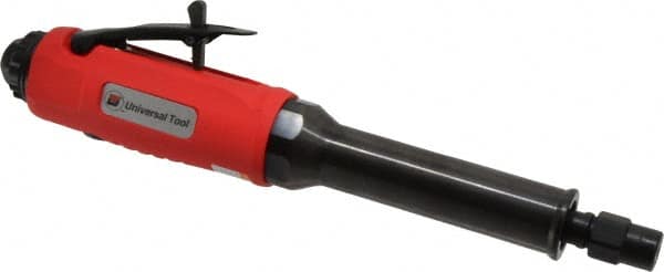 Universal Tool - 1/4" Collet, Straight Handle, Extended Length Air Die Grinder - 22,000 RPM, Rear Exhaust, 22 CFM, 0.9 hp, 90 psi, 1/4 NPT - A1 Tooling