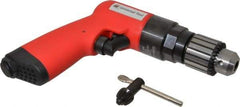 Universal Tool - 3/8" Reversible Keyed Chuck - Pistol Grip Handle, 1,800 RPM, 4.6 CFM, 0.8 hp, 90 psi - A1 Tooling