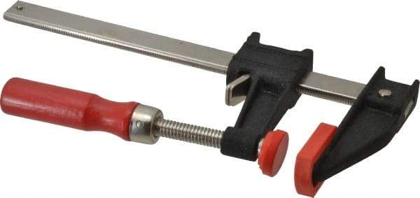 Bessey - 6" Capacity, 2-1/2" Throat Depth Cast Iron Bar Clamp - 600 Lb Clamping Pressure, 10" OAL - A1 Tooling