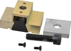 Mitee-Bite - 3,500 Lb Holding Force Single T-Slot Machinable Wedge Clamp - 3" Wide x 1.215" Deep x 1-1/2" High Base, 28.3 Lb/Ft Torque, 1/2-13 Screw Thread - A1 Tooling