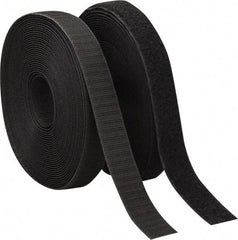 VELCRO Brand - 1" Wide x 10 Yd Long Sew On Hook & Loop Roll - Continuous Roll, Black - A1 Tooling