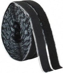 VELCRO Brand - 3/4" Wide x 5 Yd Long Adhesive Backed Hook & Loop Roll - Continuous Roll, Black - A1 Tooling