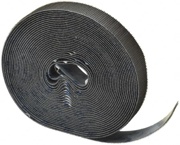 VELCRO Brand - 1" Wide x 10 Yd Long Adhesive Backed Hook & Loop Roll - Continuous Roll, Black - A1 Tooling