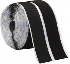 VELCRO Brand - 2" Wide x 10 Yd Long Adhesive Backed Hook & Loop Roll - Continuous Roll, Black - A1 Tooling