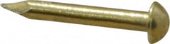 Made in USA - 16 Gauge, 1/2" OAL Escutcheon Pin Nails - Smooth Shank, Brass, Bright Finish - A1 Tooling