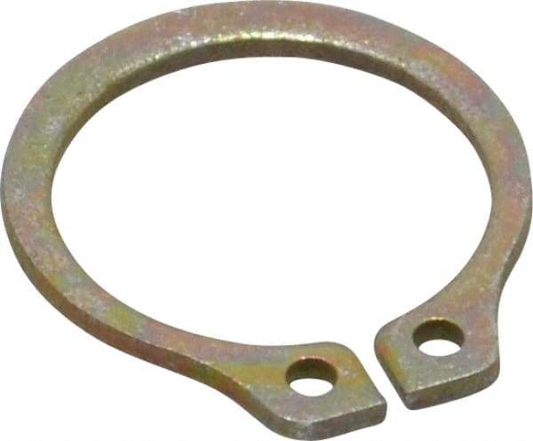 Rotor Clip - 0.468" Groove Diam, 1/2" Shaft Diam, Zinc Yellow Dichromate Steel, Snap External Retaining Rings - 0.039" Groove Width, 0.016" Groove Depth, 0.035" Ring Thickness, Grade 1060-1090 - A1 Tooling