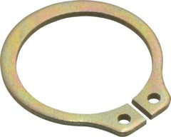 Rotor Clip - 0.646" Groove Diam, 11/16" Shaft Diam, Zinc Yellow Dichromate Steel, Snap External Retaining Rings - 0.046" Groove Width, 0.021" Groove Depth, 0.042" Ring Thickness, Grade 1060-1090 - A1 Tooling