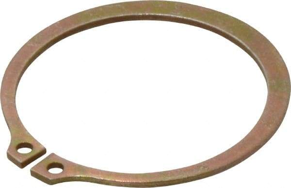 Rotor Clip - 2.12" Groove Diam, 2-1/4" Shaft Diam, Zinc Yellow Dichromate Steel, Snap External Retaining Rings - 0.086" Groove Width, 0.065" Groove Depth, 0.078" Ring Thickness, Grade 1060-1090 - A1 Tooling