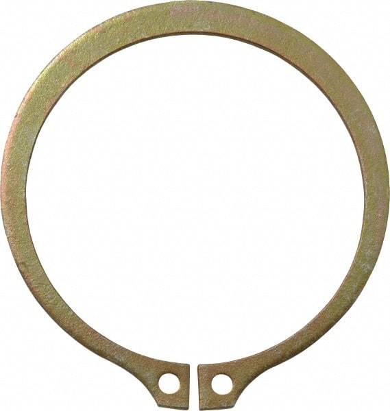 Rotor Clip - 2.239" Groove Diam, 2-3/8" Shaft Diam, Zinc Yellow Dichromate Steel, Snap External Retaining Rings - 0.086" Groove Width, 0.068" Groove Depth, 0.078" Ring Thickness, Grade 1060-1090 - A1 Tooling