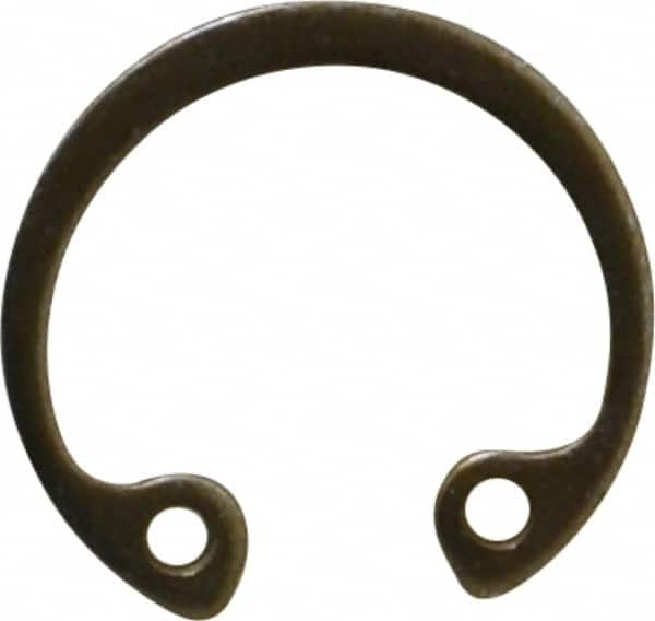 Rotor Clip - 0.025" Thick, Zinc Yellow Dichromate Finish, Steel Snap Internal Retaining Ring - 0.029" Groove Width, 0.012" Groove Depth, 0.461" Groove Diam, Grade 1060-1090 - A1 Tooling