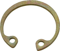 Rotor Clip - 0.035" Thick, Zinc Yellow Dichromate Finish, Steel Snap Internal Retaining Ring - 0.039" Groove Width, 0.02" Groove Depth, 0.665" Groove Diam, Grade 1060-1090 - A1 Tooling