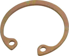 Rotor Clip - 0.035" Thick, Zinc Yellow Dichromate Finish, Steel Snap Internal Retaining Ring - 0.039" Groove Width, 0.023" Groove Depth, 0.796" Groove Diam, Grade 1060-1090 - A1 Tooling