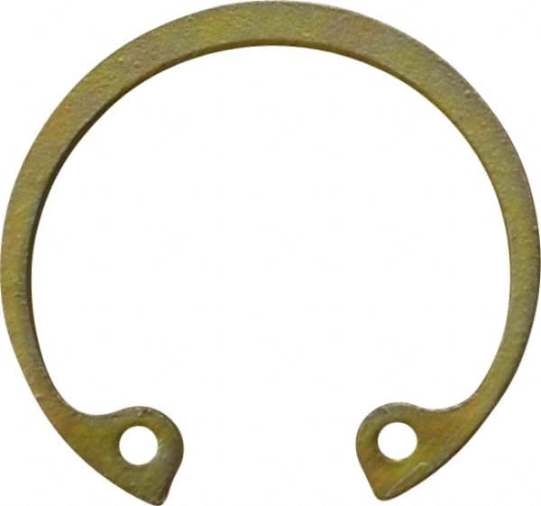 Rotor Clip - 0.042" Thick, Zinc Yellow Dichromate Finish, Steel Snap Internal Retaining Ring - 0.046" Groove Width, 0.028" Groove Depth, 0.931" Groove Diam, Grade 1060-1090 - A1 Tooling