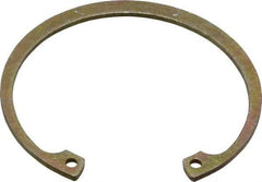 Rotor Clip - 0.078" Thick, Zinc Yellow Dichromate Finish, Steel Snap Internal Retaining Ring - 0.086" Groove Width, 0.074" Groove Depth, 2.648" Groove Diam, Grade 1060-1090 - A1 Tooling