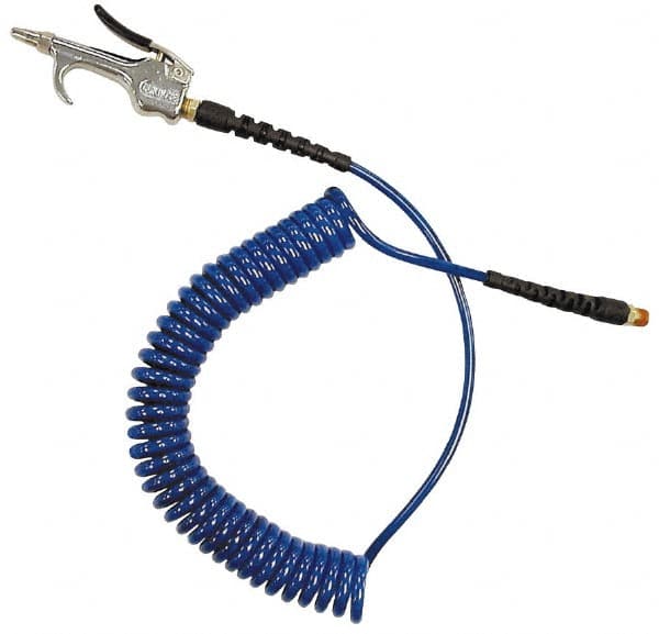 Coilhose Pneumatics - 3/16" ID Hose & Blow Gun Assembly - 15' Long Hose, 1/4" Inlet, MPT Thread - A1 Tooling