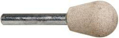 Cratex - 3/4" Head Diam x 1" Thickness, A23, Inverted Cone Radius End, Aluminum Oxide Mounted Point - Fine Grade, 120 Grit, 24,370 RPM - A1 Tooling