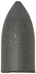 Cratex - 7/8" Max Diam x 1-3/4" Long, Cone, Rubberized Point - Fine Grade, Silicon Carbide, 1/4" Arbor Hole, Unmounted - A1 Tooling