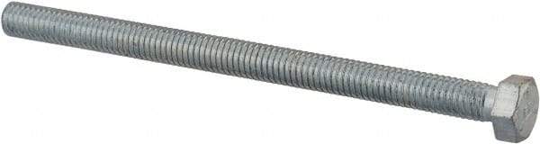 Value Collection - 3/8-16 UNC, 5-1/2" Length Under Head Hex Head Cap Screw - Fully Threaded, Grade 5 Steel, Zinc-Plated Finish, 9/16" Hex - A1 Tooling